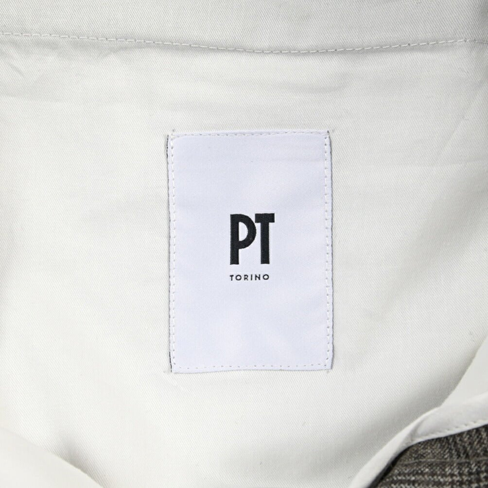 PT TORINO “SLIM FIT” SUPER 100's ヴァージンウール100% ノータックグルカパンツ グレー 46 | GUARDAROBA MILANO OFFICIAL STORE