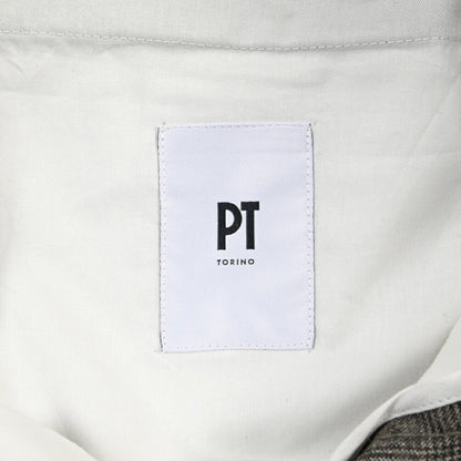 PT TORINO “SLIM FIT” SUPER 100's ヴァージンウール100% ノータックグルカパンツ グレー 46 | GUARDAROBA MILANO OFFICIAL STORE