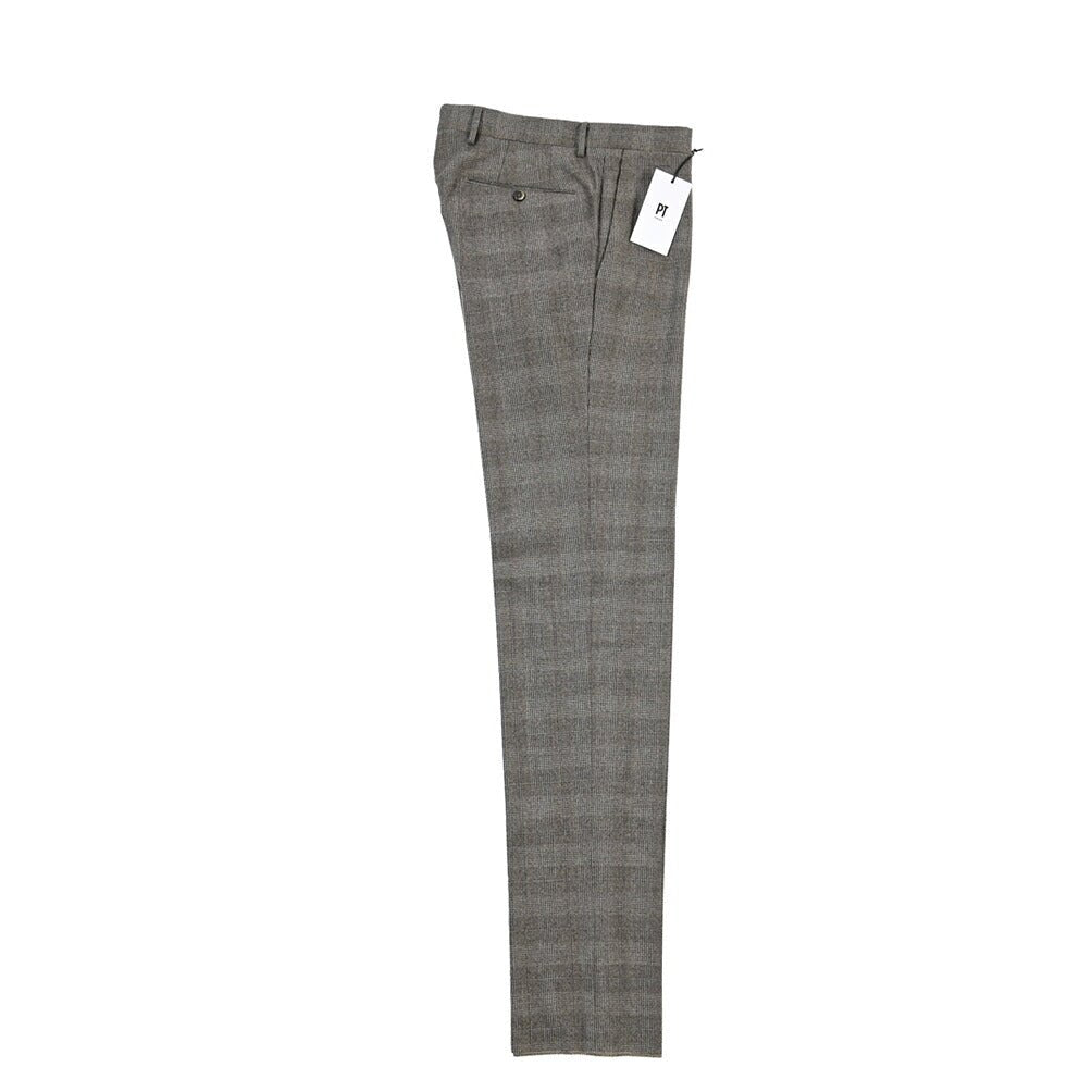 PT TORINO “SLIM FIT” SUPER 100's ヴァージンウール100% ノータックスラックス グレー 46 | GUARDAROBA MILANO OFFICIAL STORE