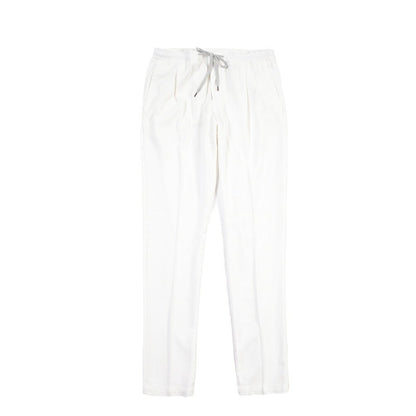 PT TORINO “SOFT FIT” リヨセル100% ワンタックイージースラックス ホワイト 50 | GUARDAROBA MILANO OFFICIAL STORE