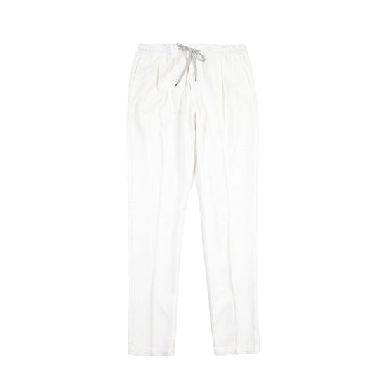 PT TORINO “SOFT FIT” リヨセル100% ワンタックイージースラックス ホワイト 50 | GUARDAROBA MILANO OFFICIAL STORE