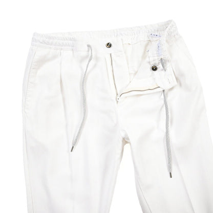 PT TORINO “SOFT FIT” リヨセル100% ワンタックイージースラックス ホワイト 50 | GUARDAROBA MILANO OFFICIAL STORE