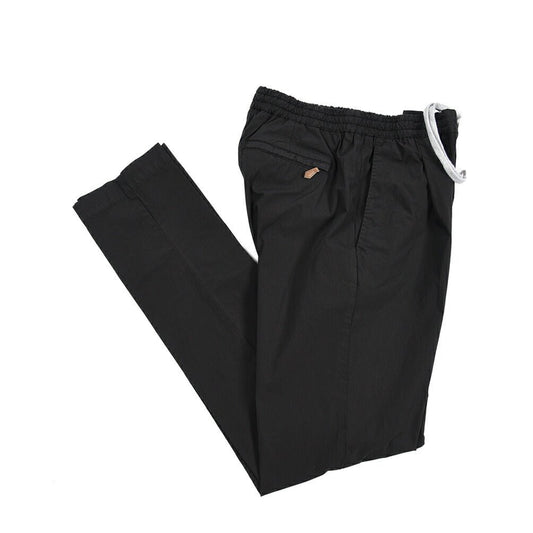 PT TORINO "SOFT FIT" ナイロン混コットン ドローコード付きイージーパンツ ブラック 46 | GUARDAROBA MILANO OFFICIAL STORE