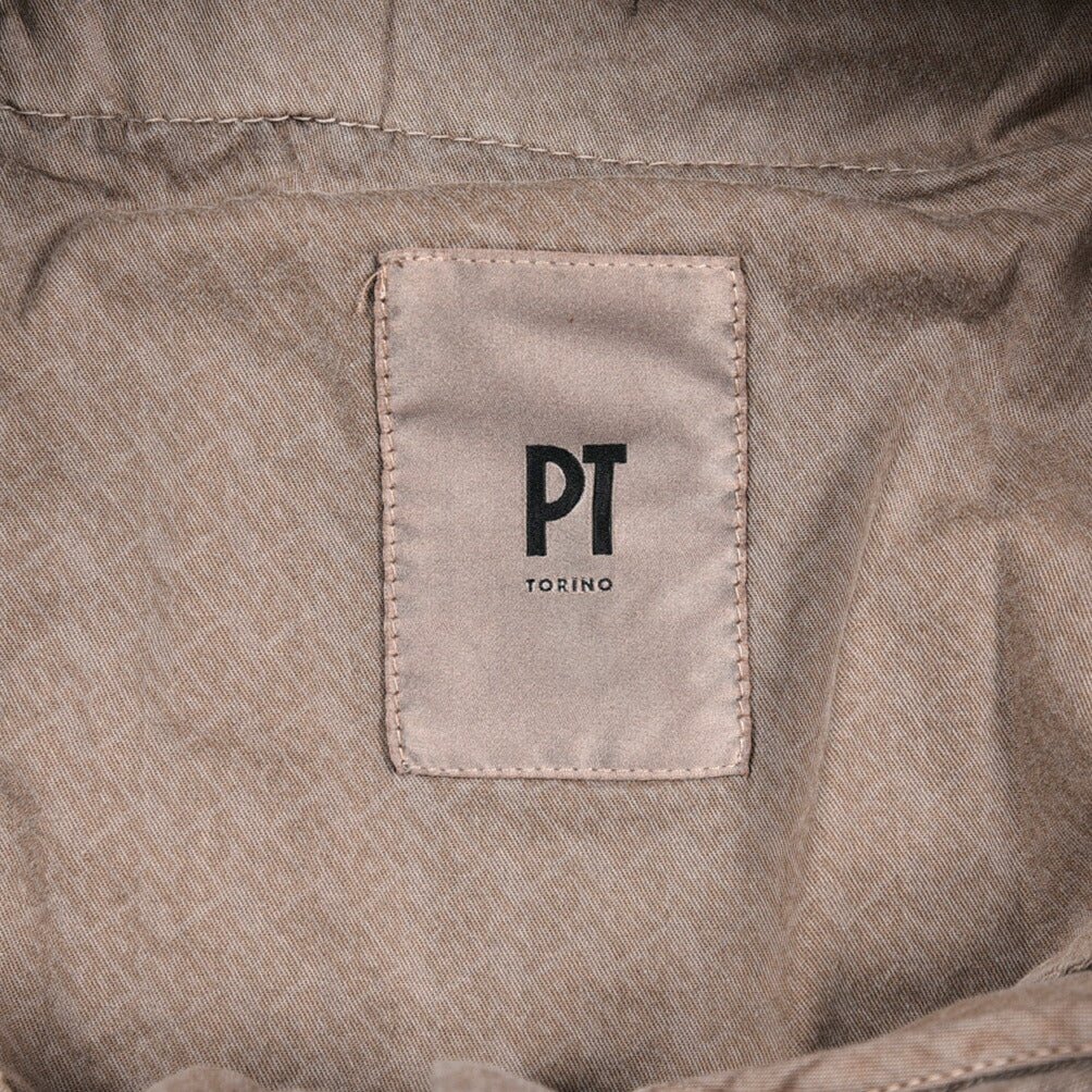 PT TORINO "SOFT FIT" リネン混コットン ドローコード付きイージーパンツ ブラウン 46 | GUARDAROBA MILANO OFFICIAL STORE