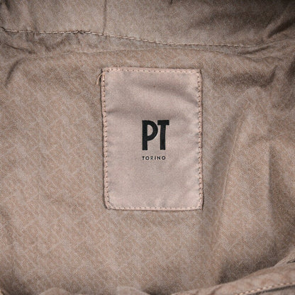 PT TORINO "SOFT FIT" リネン混コットン ドローコード付きイージーパンツ ブラウン 46 | GUARDAROBA MILANO OFFICIAL STORE