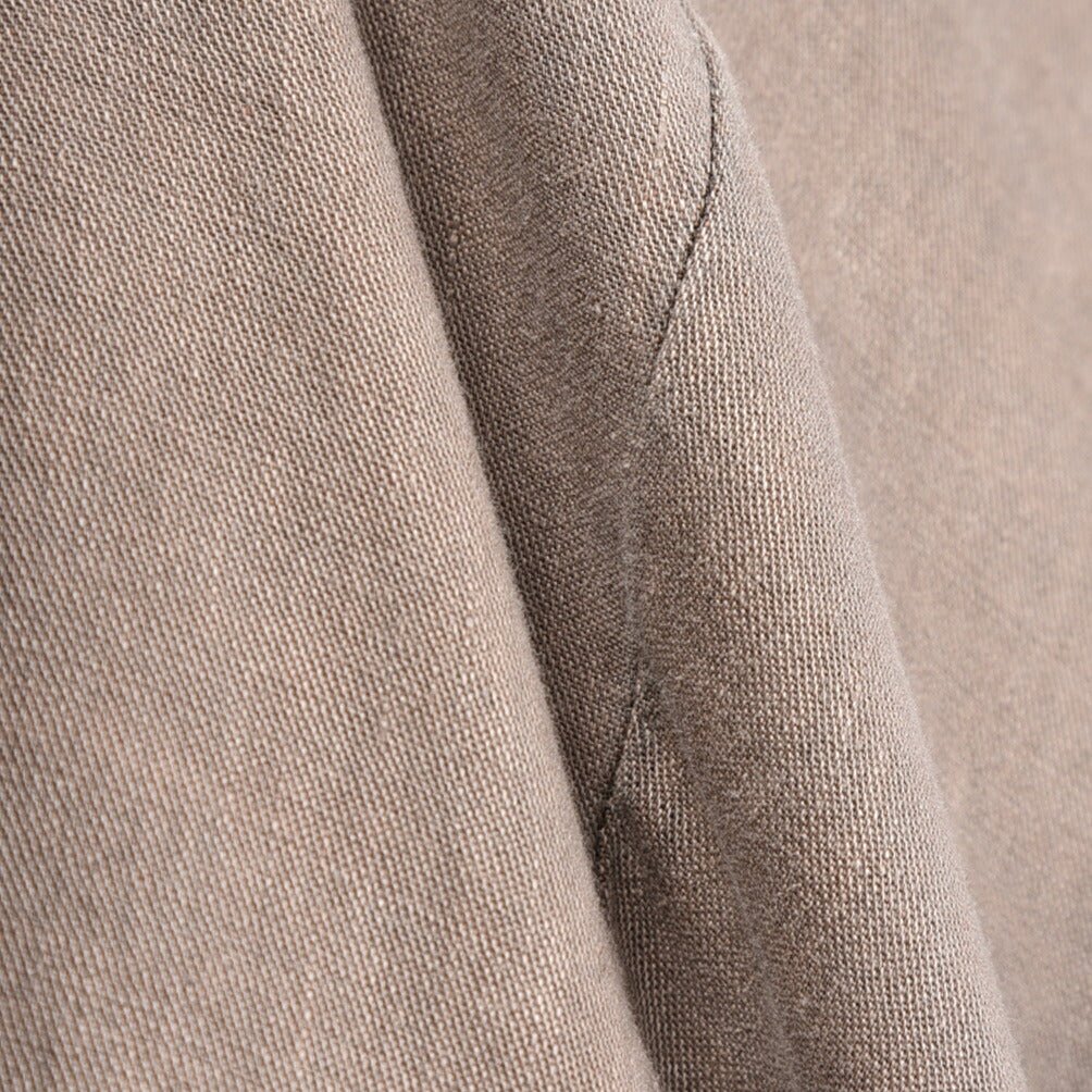 PT TORINO "SOFT FIT" リネン混コットン ドローコード付きイージーパンツ ブラウン 46 | GUARDAROBA MILANO OFFICIAL STORE