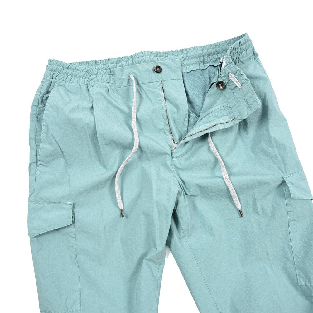 PT TORINO "SOFT FIT" ナイロン混コットン イージーカーゴパンツ グリーン 48 | GUARDAROBA MILANO OFFICIAL STORE