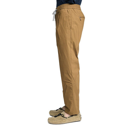 PT TORINO "SOFT FIT" ナイロン混コットン ドローコード付きイージーパンツ ブラウン 44 | GUARDAROBA MILANO OFFICIAL STORE