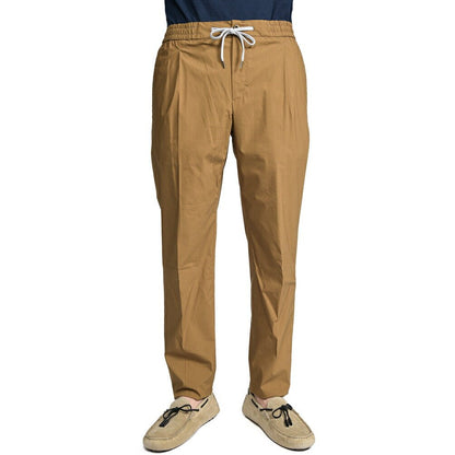 PT TORINO "SOFT FIT" ナイロン混コットン ドローコード付きイージーパンツ ブラウン 44 | GUARDAROBA MILANO OFFICIAL STORE