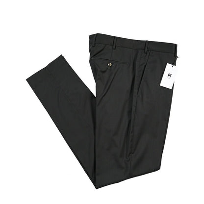 PT TORINO “SOFT FIT” ストレッチウール ノータックスラックス ブラック 46 | GUARDAROBA MILANO OFFICIAL STORE