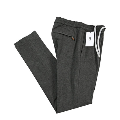 PT TORINO “SOFT FIT” ポンチジャージー ドローコード付きイージーパンツ グレー 44 | GUARDAROBA MILANO OFFICIAL STORE