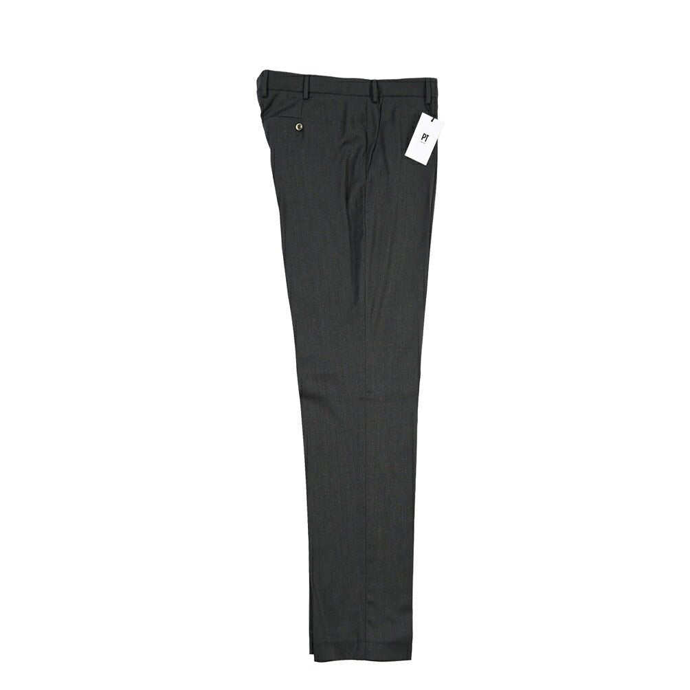 PT TORINO “SOFT FIT” ストレッチウール ノータックスラックス ダークグレー 54 | GUARDAROBA MILANO OFFICIAL STORE