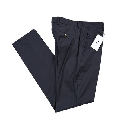 PT TORINO “SOFT FIT” ストレッチウール ノータックスラックス ネイビー 46 | GUARDAROBA MILANO OFFICIAL STORE