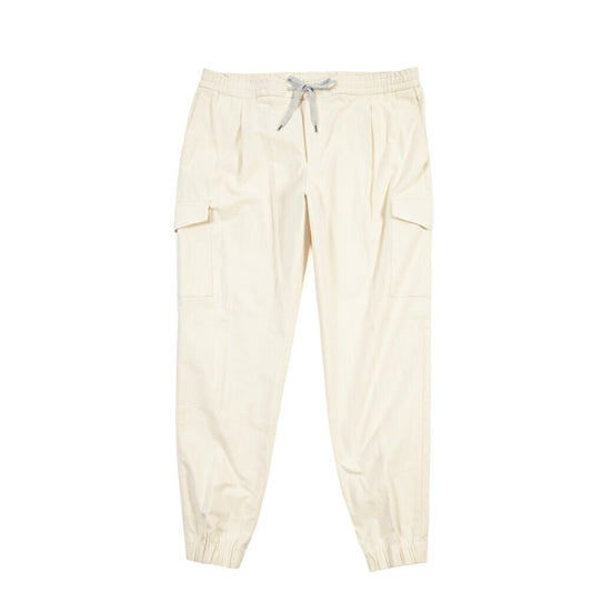 PT TORINO “SOFT FIT” ストレッチコットン ドローコード付ワンタックカーゴパンツ オフホワイト 56 | GUARDAROBA MILANO OFFICIAL STORE