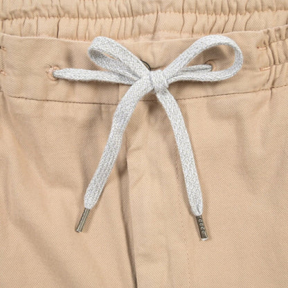 PT TORINO “SOFT FIT” カシミヤ混コットン ドローコード付ワンタックカーゴパンツ ベージュ 48 | GUARDAROBA MILANO OFFICIAL STORE