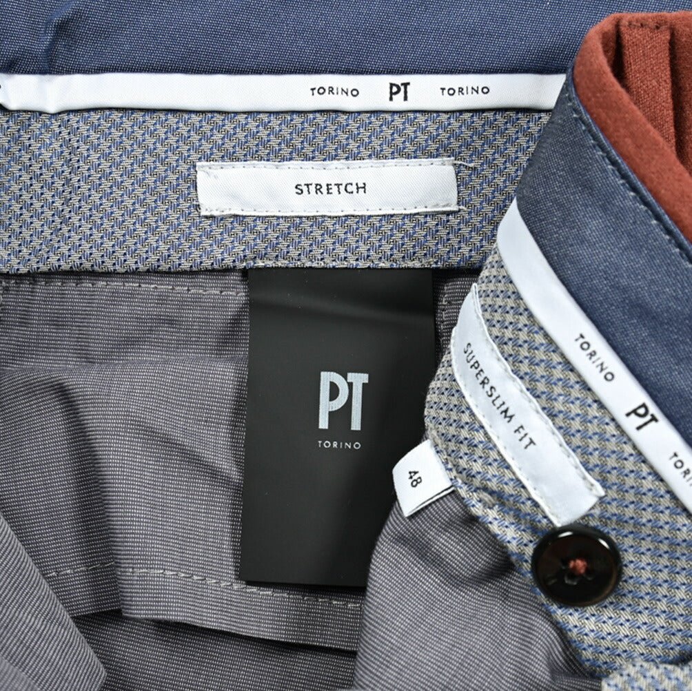 PT TORINO "SUPERSLIM FIT" ストレッチウールフランネル ノータックスリムスラックス｜414997-48｜GUARDAROBA MILANO OFFICIAL STORE