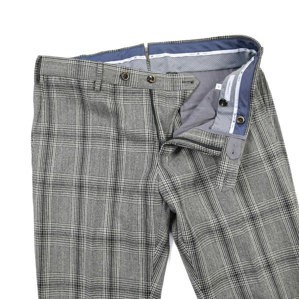 PT TORINO “SUPERSLIM FIT” コットン混ウール ノータックパンツ グレー 50 | GUARDAROBA MILANO OFFICIAL STORE
