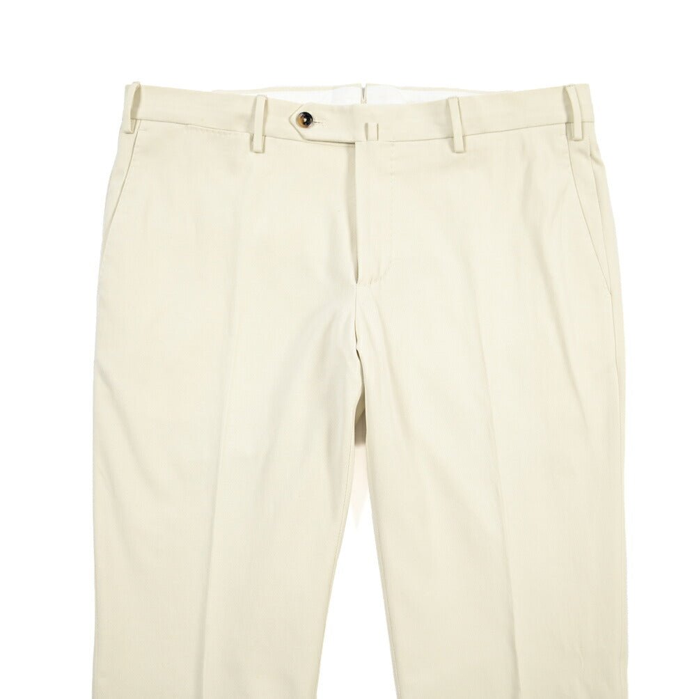 PT TORINO “SUPERSLIM FIT” カシミヤ混コットン ノータックパンツ オフホワイト 52 | GUARDAROBA MILANO OFFICIAL STORE