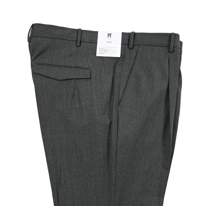 PT TORINO Travel “MASTER FIT” 高機能ストレッチウール ワンタックスラックス / TECHNO WASHABLE WOOL グレー 46 | GUARDAROBA MILANO OFFICIAL STORE