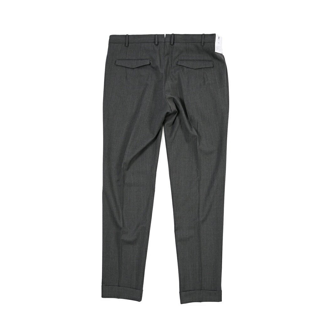 PT TORINO Travel “MASTER FIT” 高機能ストレッチウール ワンタックスラックス / TECHNO WASHABLE WOOL グレー 46 | GUARDAROBA MILANO OFFICIAL STORE