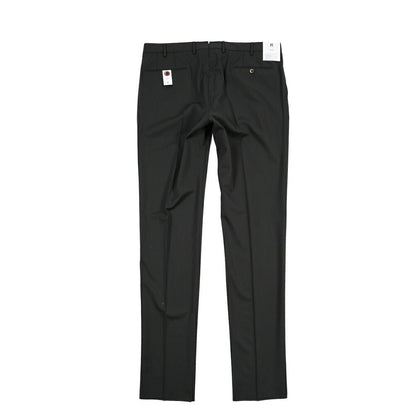 PT TORINO Travel “SUPERSLIM FIT” 高機能ストレッチウール ノータックスラックス / TECHNO WASHABLE WOOL ブラック 54 | GUARDAROBA MILANO OFFICIAL STORE