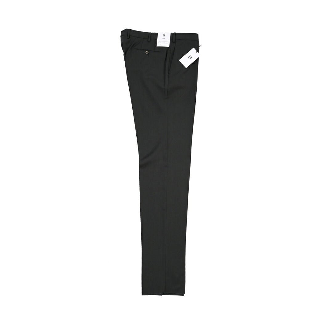 PT TORINO Travel “SUPERSLIM FIT” 高機能ストレッチウール ノータックスラックス / TECHNO WASHABLE WOOL ブラック 54 | GUARDAROBA MILANO OFFICIAL STORE