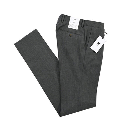 PT TORINO Travel “SUPERSLIM FIT” 高機能ストレッチウール ノータックスラックス / TECHNO WASHABLE WOOL グレー 44 | GUARDAROBA MILANO OFFICIAL STORE