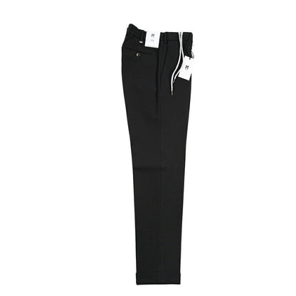 PT TORINO Traveller “SLIM FIT” ポンチジャージー ドローコード付きイージーパンツ ブラック 44 | GUARDAROBA MILANO OFFICIAL STORE