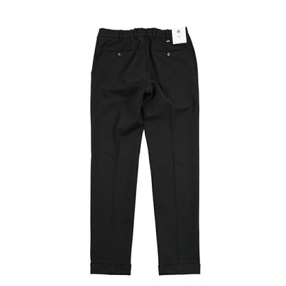PT TORINO Traveller “SLIM FIT” ポンチジャージー ドローコード付きイージーパンツ ブラック 44 | GUARDAROBA MILANO OFFICIAL STORE