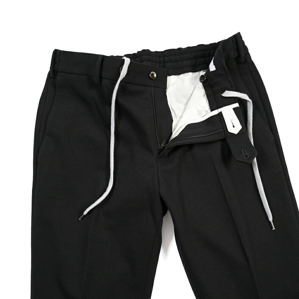 PT TORINO Traveller “SLIM FIT” ポンチジャージー ドローコード付きイージーパンツ ブラック 44 | GUARDAROBA MILANO OFFICIAL STORE