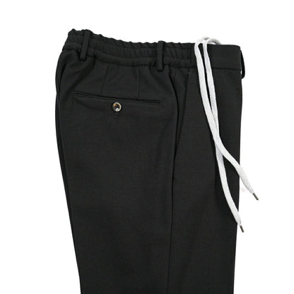 PT TORINO Traveller “SLIM FIT” ポンチジャージー ドローコード付きイージーパンツ ブラック 44 | GUARDAROBA MILANO OFFICIAL STORE
