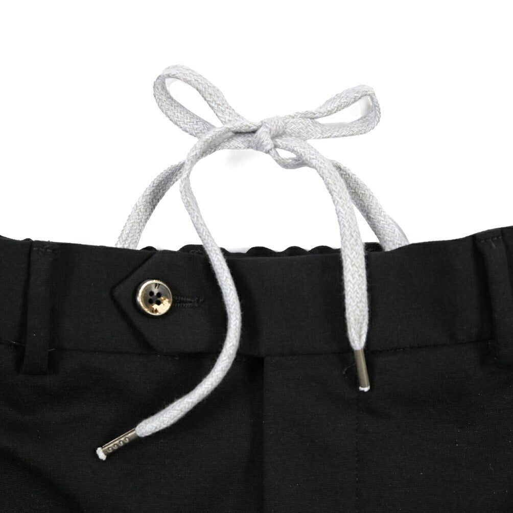 PT TORINO Traveller “SLIM FIT” ポンチジャージー ドローコード付きイージーパンツ ブラック 44 | GUARDAROBA MILANO OFFICIAL STORE
