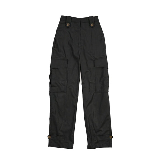 PT TORINO “ZOE” ストレッチウール ノータックカーゴパンツ ブラック 36 | GUARDAROBA MILANO OFFICIAL STORE