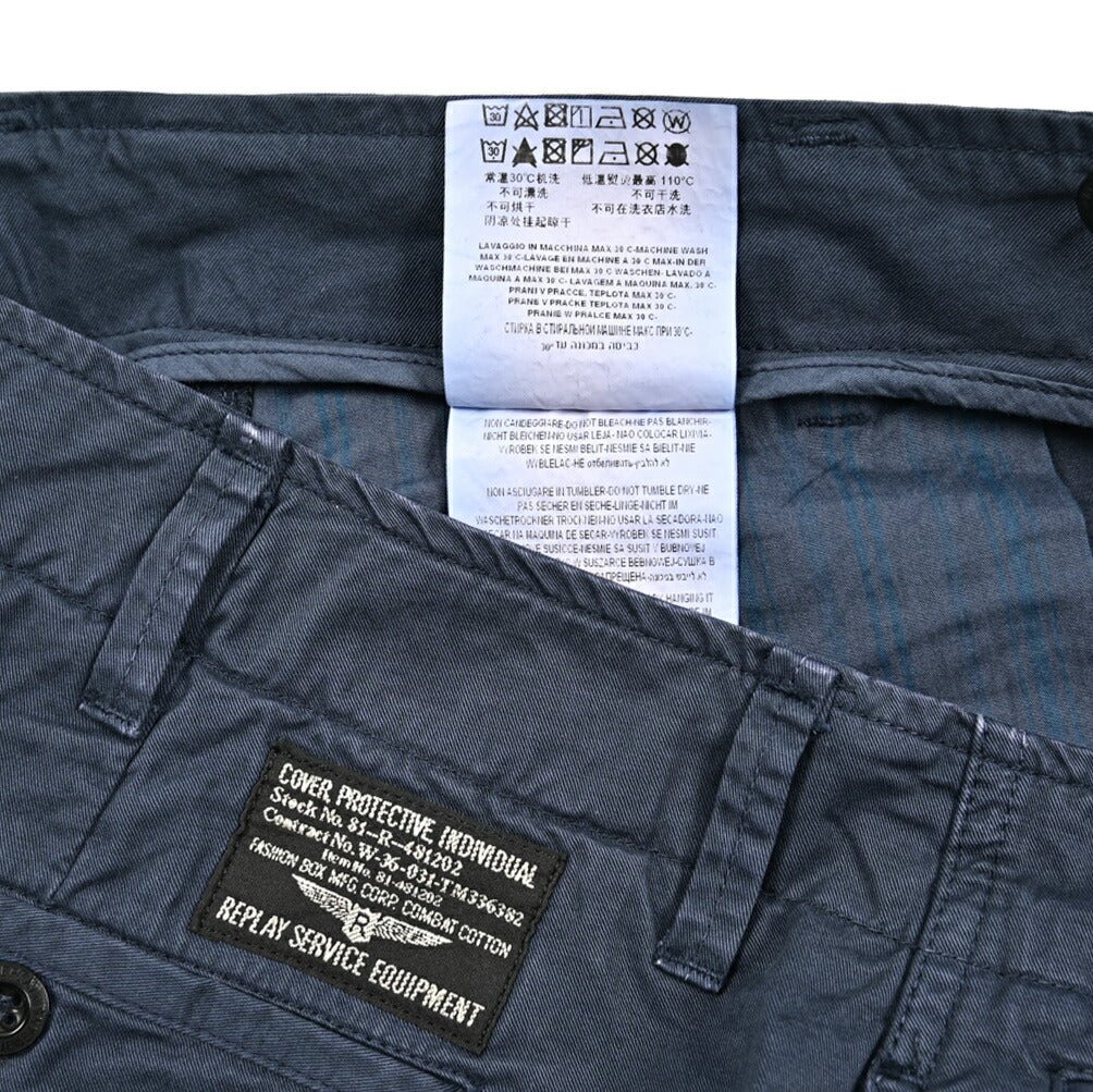 REPLAY コットン100% ノータックチノパンツ / M9422｜429556｜GUARDAROBA MILANO OFFICIAL STORE