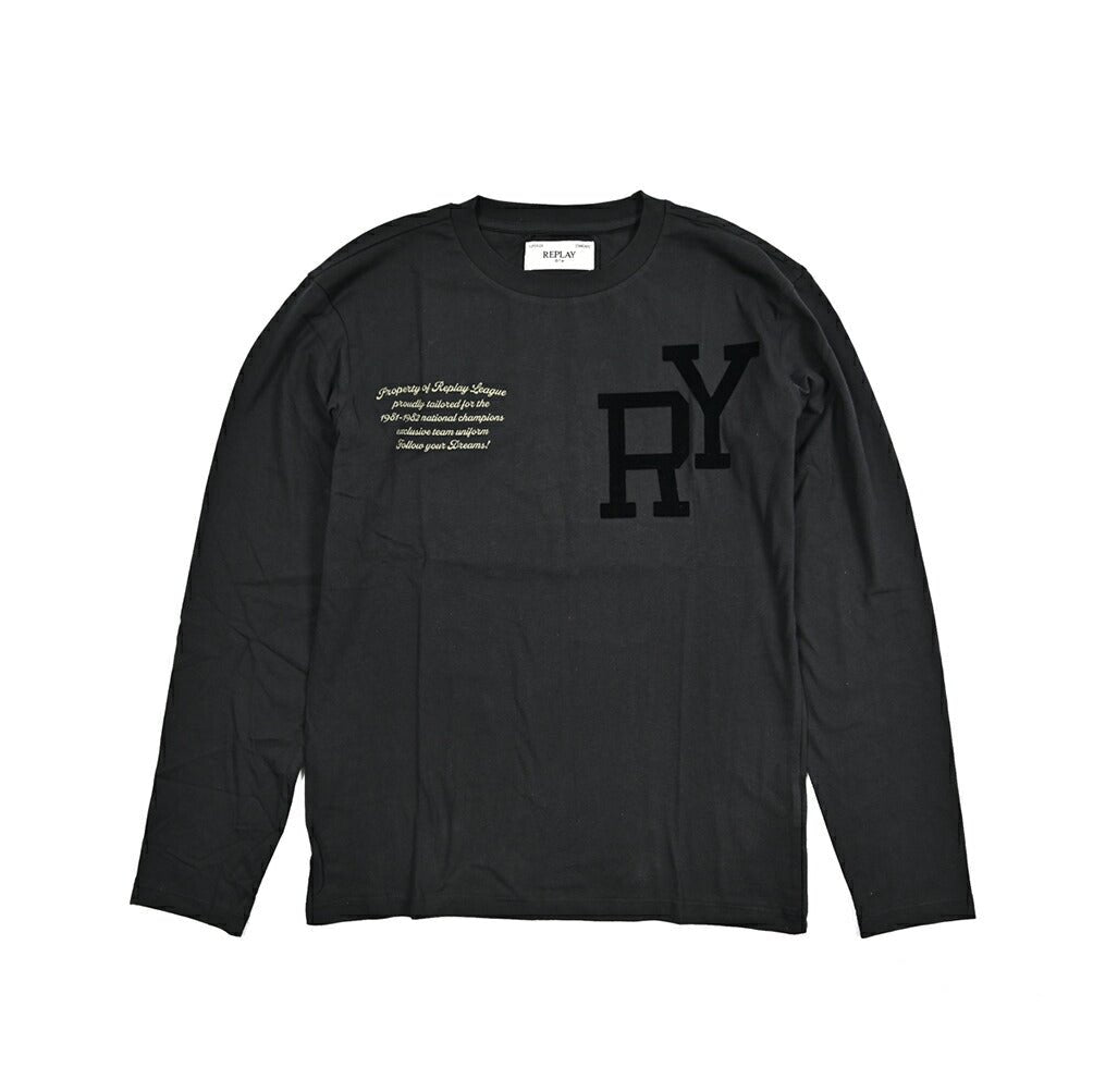 REPLAY コットン100% 長袖ロゴTシャツ レギュラーフィット｜434689｜GUARDAROBA MILANO OFFICIAL STORE