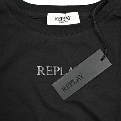 REPLAY コットン100% クロップドノースリーブTシャツ / レディース ブラック 2XS | GUARDAROBA MILANO OFFICIAL STORE