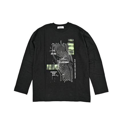 REPLAY コットン100% 長袖プリントTシャツ / レディース ブラック S | GUARDAROBA MILANO OFFICIAL STORE