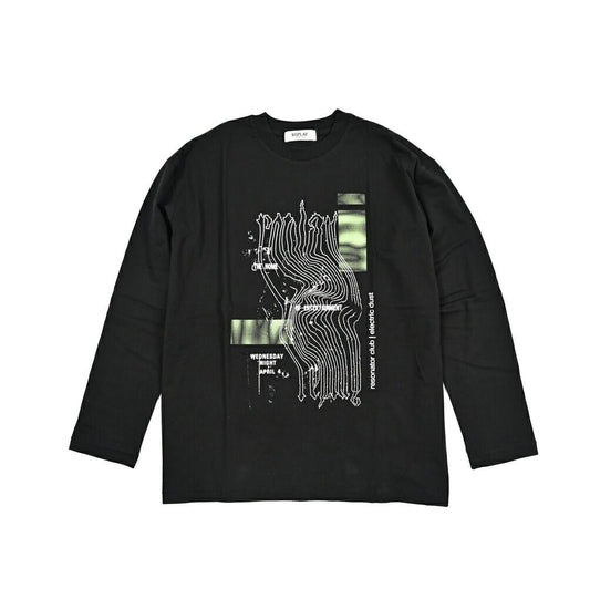 REPLAY コットン100% 長袖プリントTシャツ / レディース ブラック S | GUARDAROBA MILANO OFFICIAL STORE