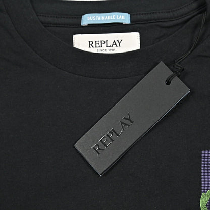 REPLAY オーガニックコットン100% 半袖Tシャツ / レディース ブラック S | GUARDAROBA MILANO OFFICIAL STORE