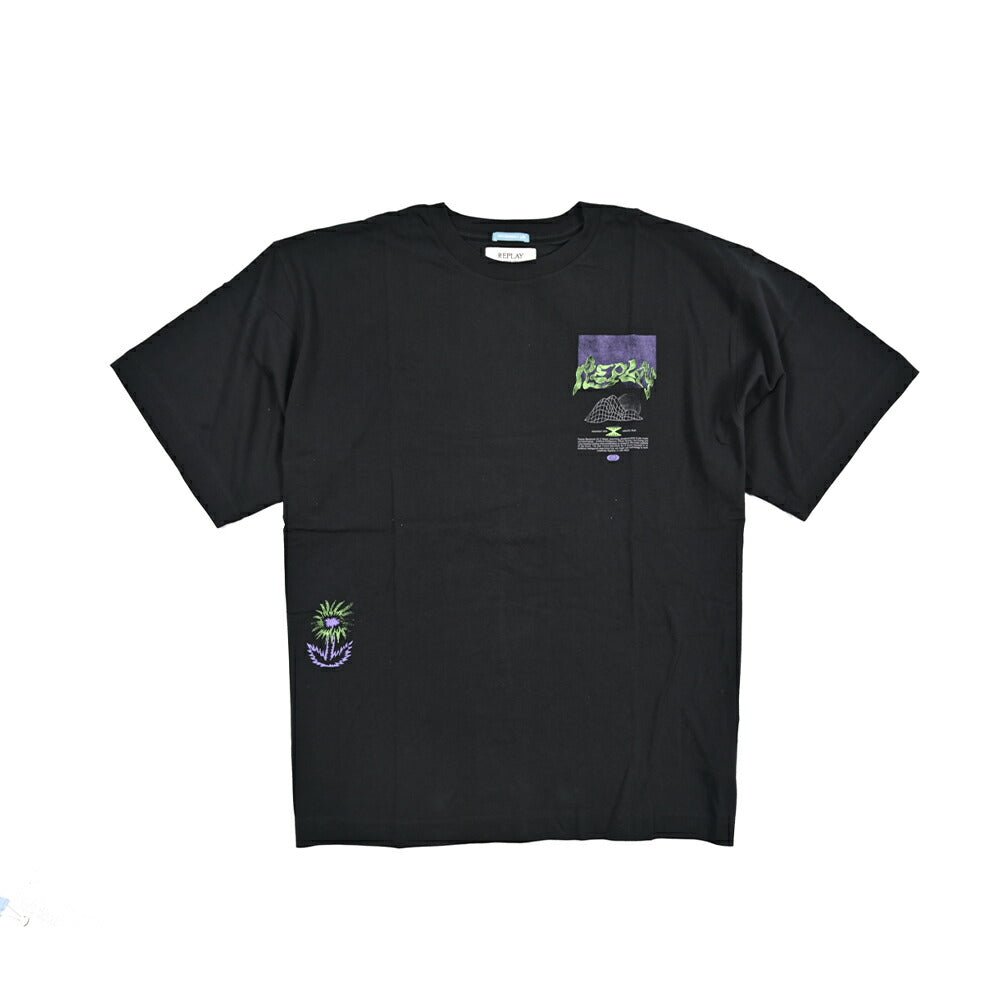 REPLAY オーガニックコットン100% 半袖Tシャツ / レディース ブラック S | GUARDAROBA MILANO OFFICIAL STORE