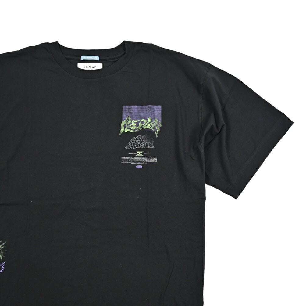 REPLAY オーガニックコットン100% 半袖Tシャツ / レディース ブラック S | GUARDAROBA MILANO OFFICIAL STORE