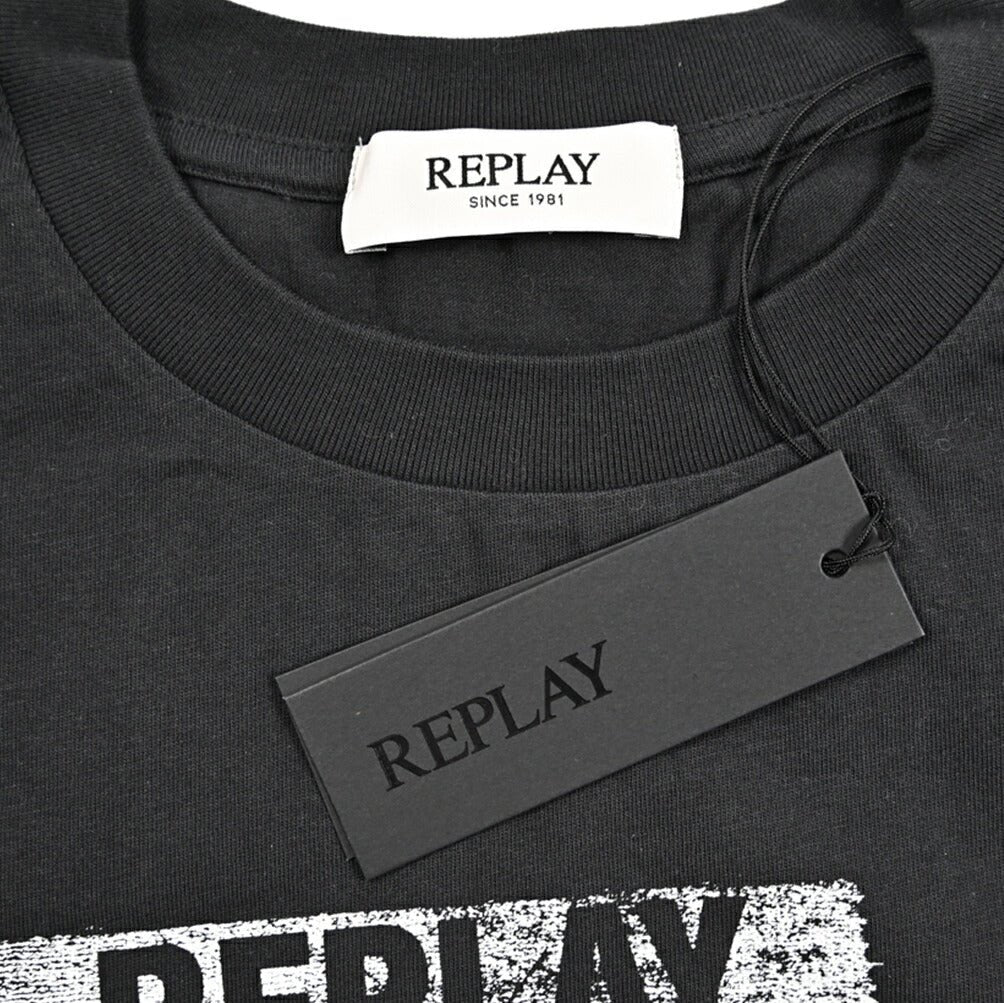 REPLAY コットン100% ノースリーブロゴTシャツ オーバーサイズフィット｜434946｜GUARDAROBA MILANO OFFICIAL STORE