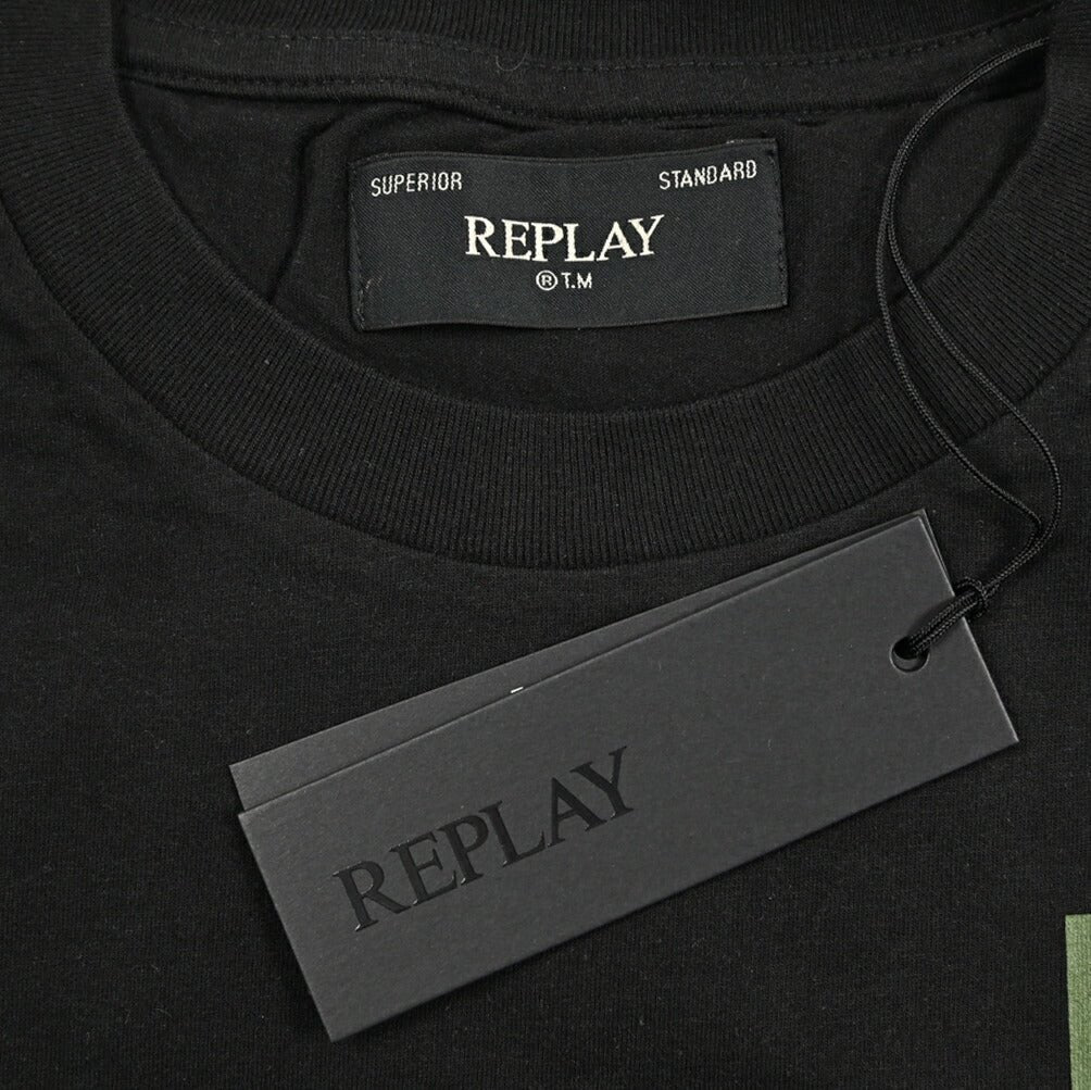 REPLAY コットン100% 半袖クルーネックロゴTシャツ レギュラーフィット｜434956-M｜GUARDAROBA MILANO OFFICIAL STORE