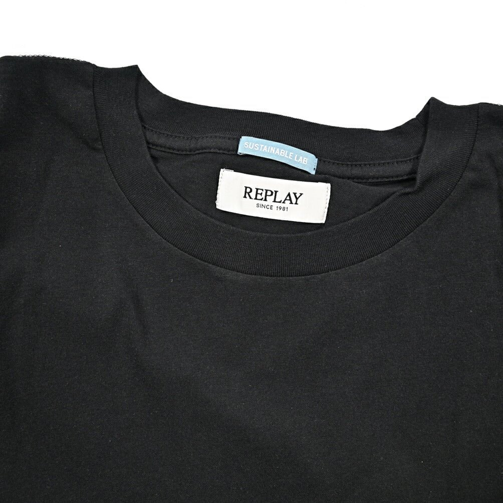REPLAY オーガニックコットン100% 半袖 Tシャツ / レディース ブラック S | GUARDAROBA MILANO OFFICIAL STORE