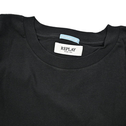 REPLAY オーガニックコットン100% 半袖 Tシャツ / レディース ブラック S | GUARDAROBA MILANO OFFICIAL STORE