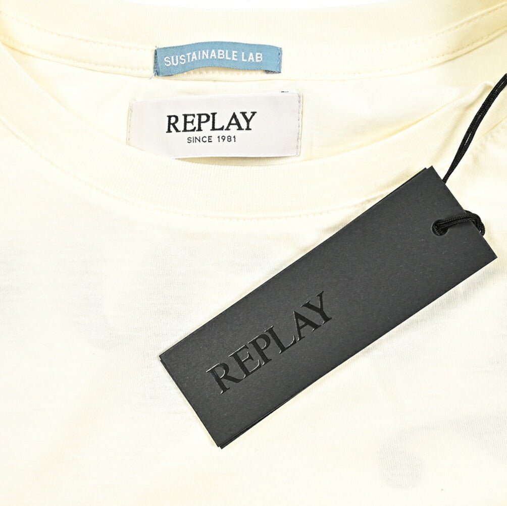 REPLAY オーガニックコットン100% ノースリーブTシャツ / レディース オフホワイト S | GUARDAROBA MILANO OFFICIAL STORE