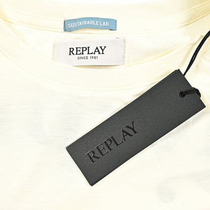 REPLAY オーガニックコットン100% ノースリーブTシャツ / レディース オフホワイト S | GUARDAROBA MILANO OFFICIAL STORE