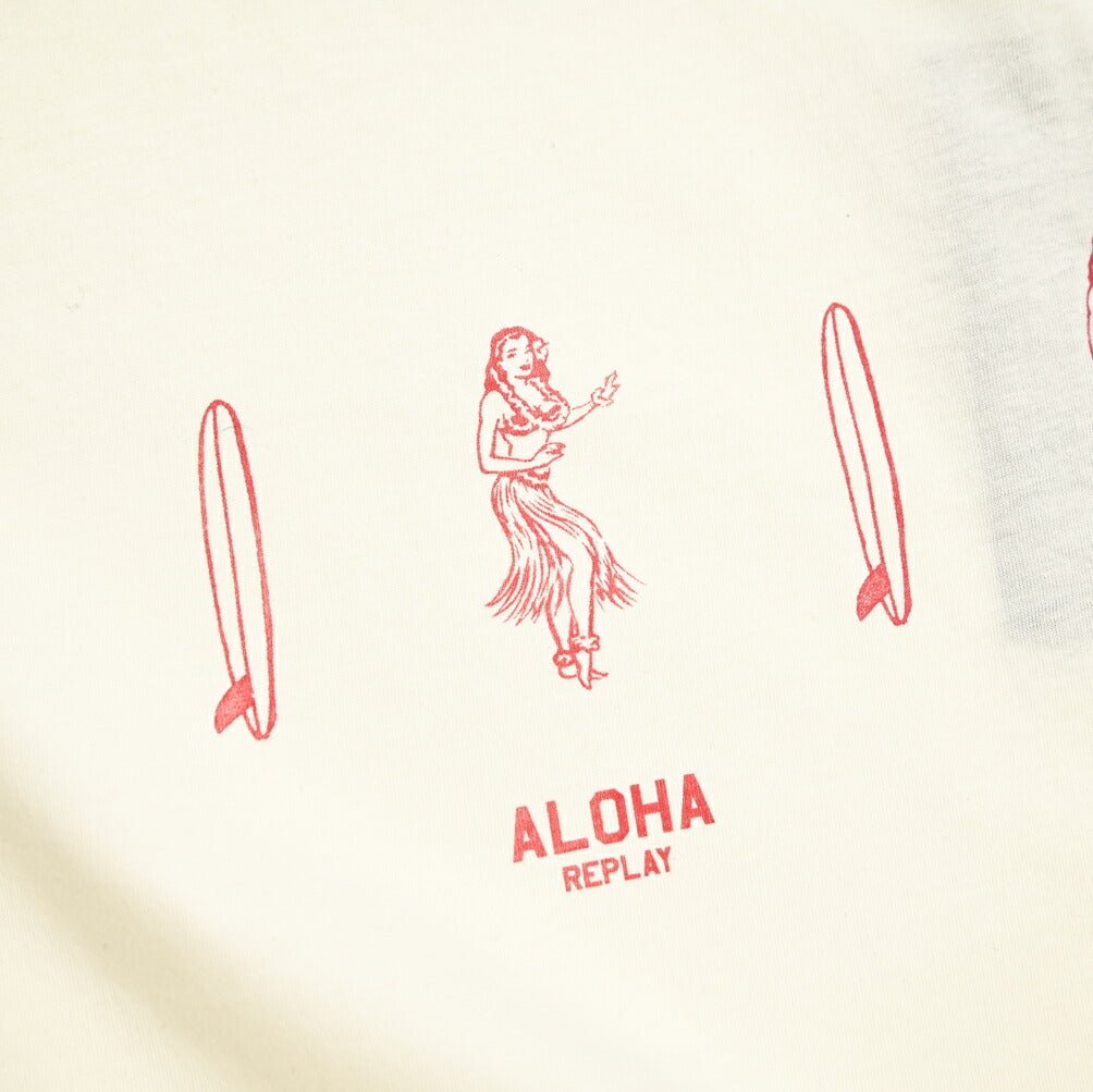 REPLAY コットン100% ノースリーブTシャツ / レディース オフホワイト S | GUARDAROBA MILANO OFFICIAL STORE