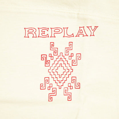 REPLAY コットン100% クロップド 半袖Tシャツ / レディース オフホワイト S | GUARDAROBA MILANO OFFICIAL STORE