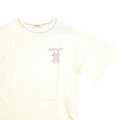REPLAY コットン100% クロップド 半袖Tシャツ / レディース オフホワイト S | GUARDAROBA MILANO OFFICIAL STORE
